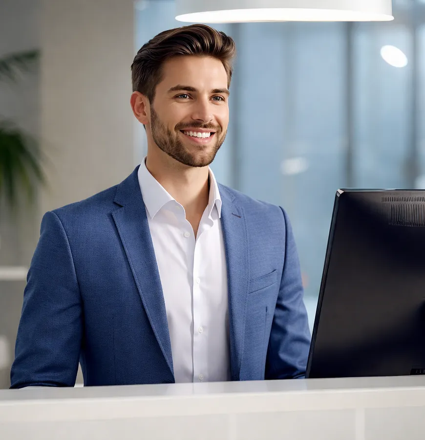 Mesa de trabajo con reportes administrativos
